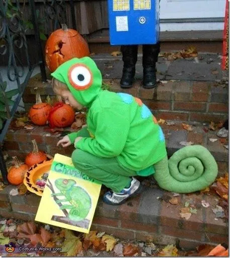 hacer disfraz de camaleón para niño sin coser disfraces caseros ...