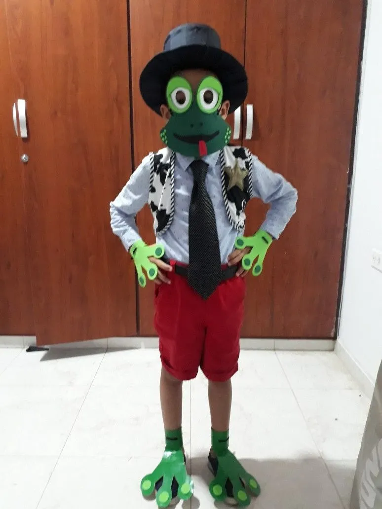 Disfraz casero de Rin Rin renacuajo, renacuajo paseador | Manualidades, Disfraces caseros, Feliz domingo de ramos