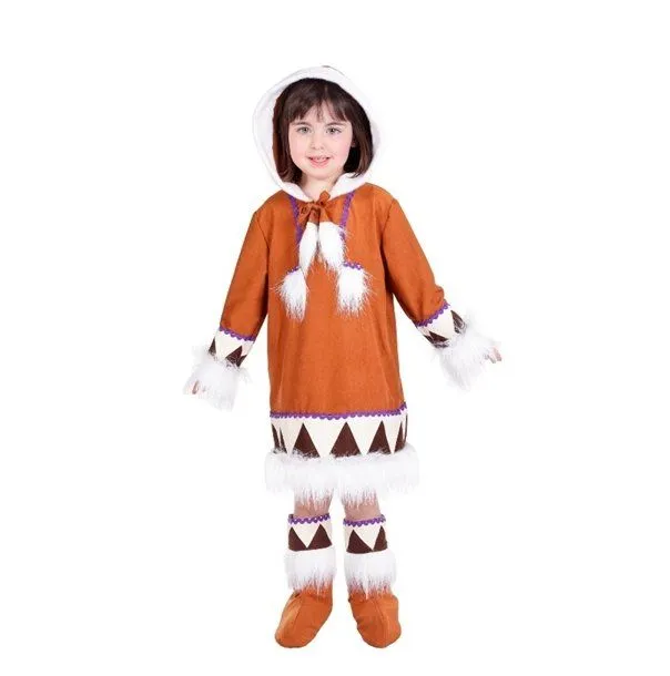 Disfraz de Esquimal infantil para niña 9 a 11 años, talla 4