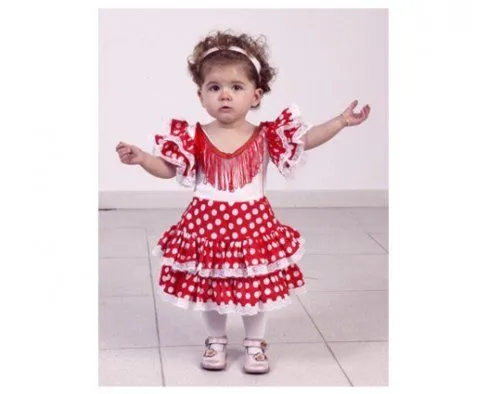 Disfraz de flamenca para niña rojo 2-4 años 13.50 €.