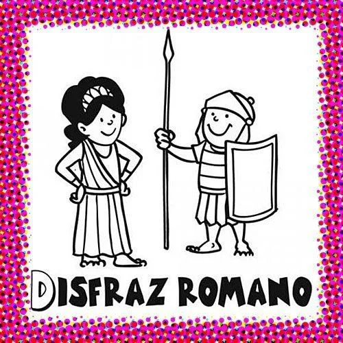 Disfraz de romano para pintar en Carnaval - Dibujos de disfraces ...