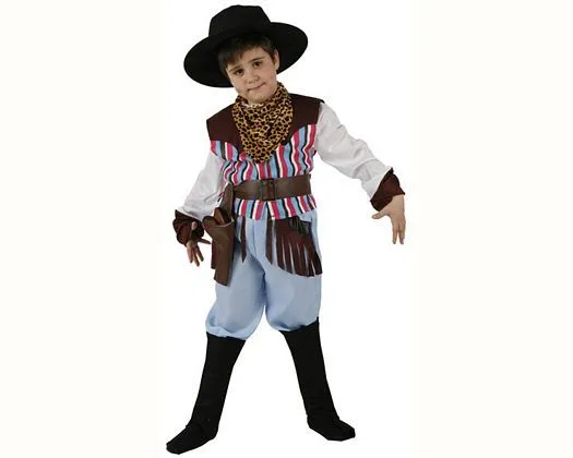 Disfraz de vaquero rayas, 5-6 años