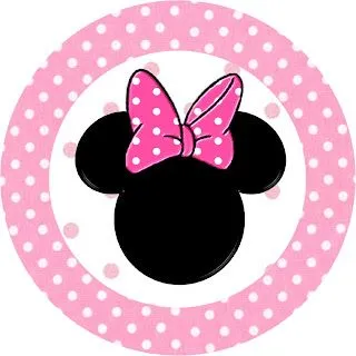 Imprimibles gratis de Minnie Mouse en tonos rosa y lunares rosa y ...