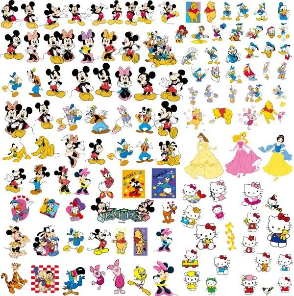 Disney Cartoon Vector material set_Download free vector,3d model,Icon ...