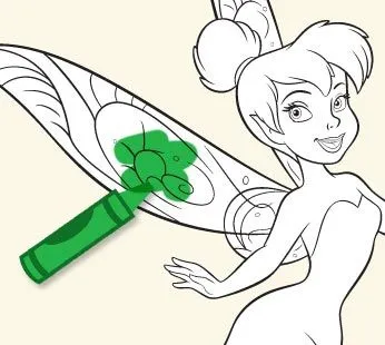 Disney Fairies Coloring Page - Tinker Bell 4 | Fairies Activities ...