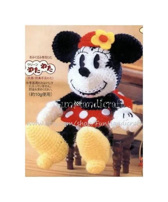 Disney Minnie Mouse Amigurumi Pattern Ebook in por FunHandicraft