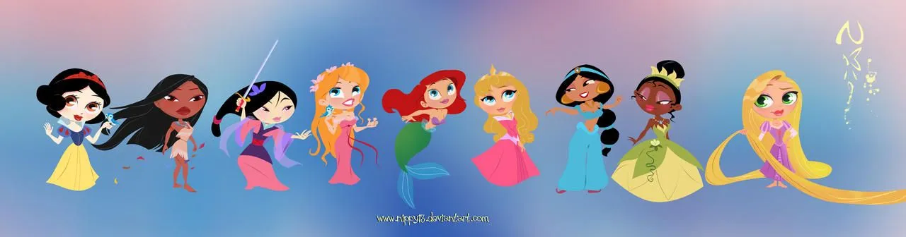 Disney Princesses Chibi by Nippy13 on deviantART