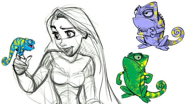 Pascal el camaleon de rapunzel para colorear - Imagui