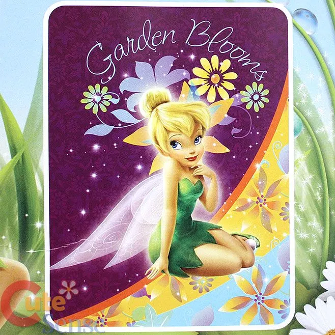 Disney Tinkerbell Twin Plush Throw Blanket Garden Blooms 60 x 80 ...