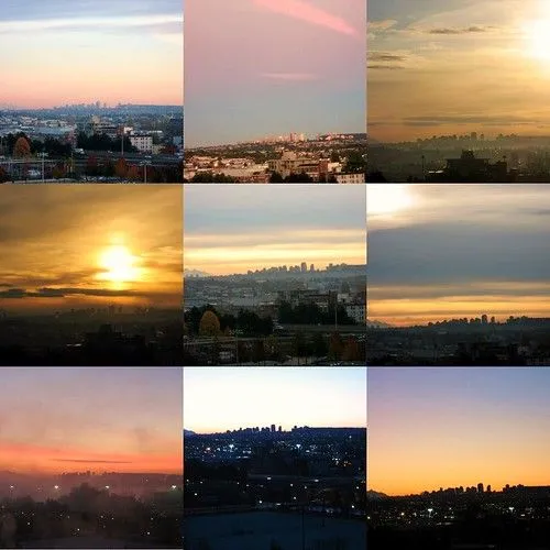 Distintos amaneceres y atardeceres :