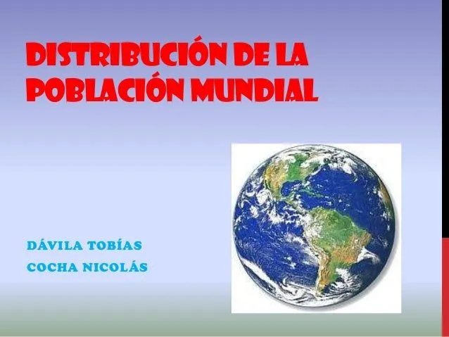 Distribución de la población mundial