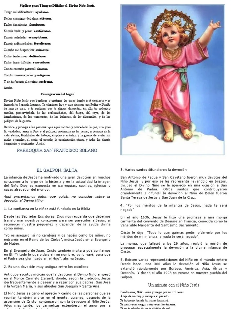 Divino Niño | PDF | Jesús | Cristo (título)