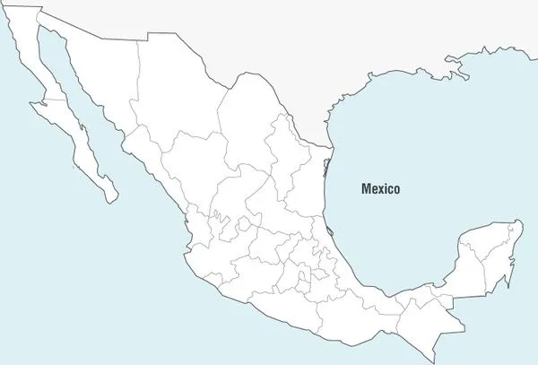 Mexico mapa division politica Free vector for free download (about ...