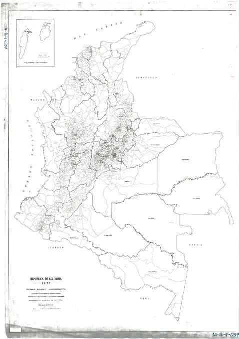 División político administrativa Colombia 1977