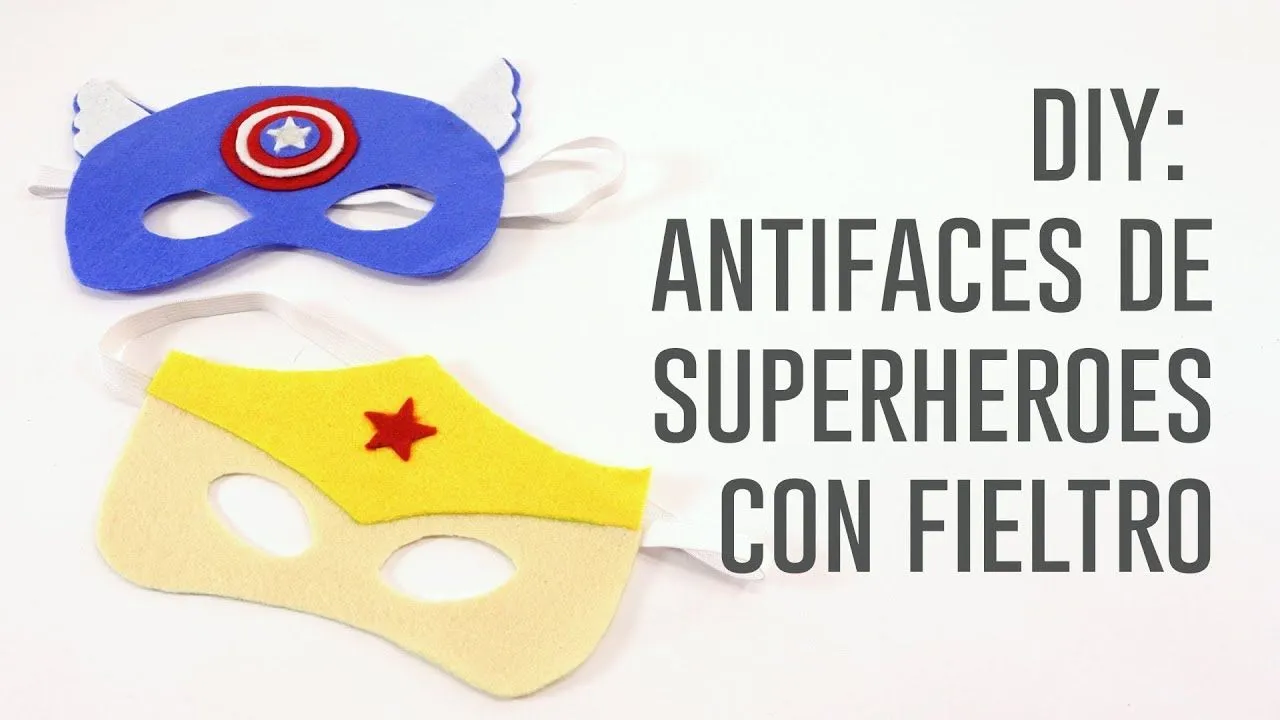 DIY antifaces de superhéroe con fieltro - YouTube