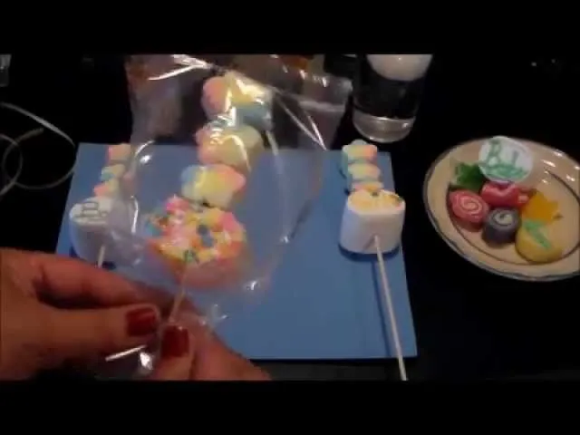 DIY Como hacer Brochetas de bombón para babyshower - YouTube
