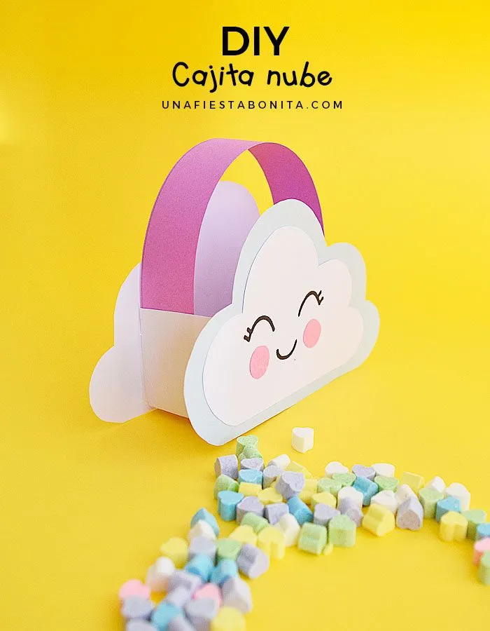 DIY – Cajita en forma de nube para dulces – Una Fiesta Bonita