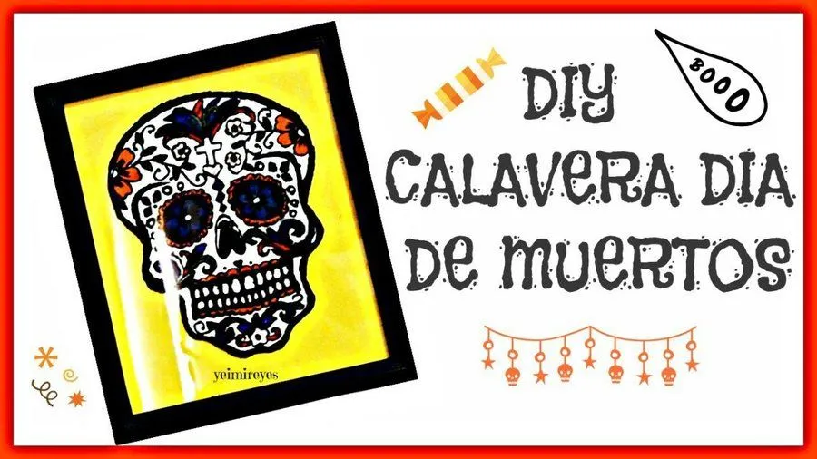 DIY Calavera mexicana vitral Día de los Muertos | Manualidades