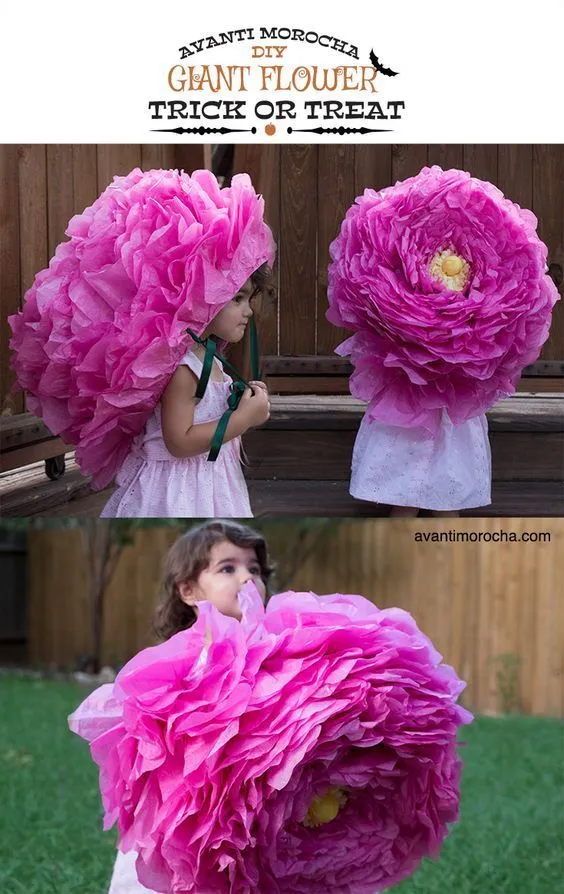 DIY Crepe Giant Flower / Piñata / Halloween Costume / Paper Rose: | Pinata  halloween costume, Flower costume, Giant flowers