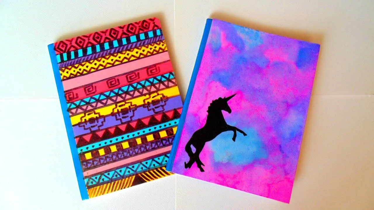 DIY DECORA TUS CUADERNOS...FÁCIL Y BONITO - YouTube