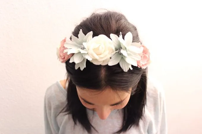 Diy diadema de flores