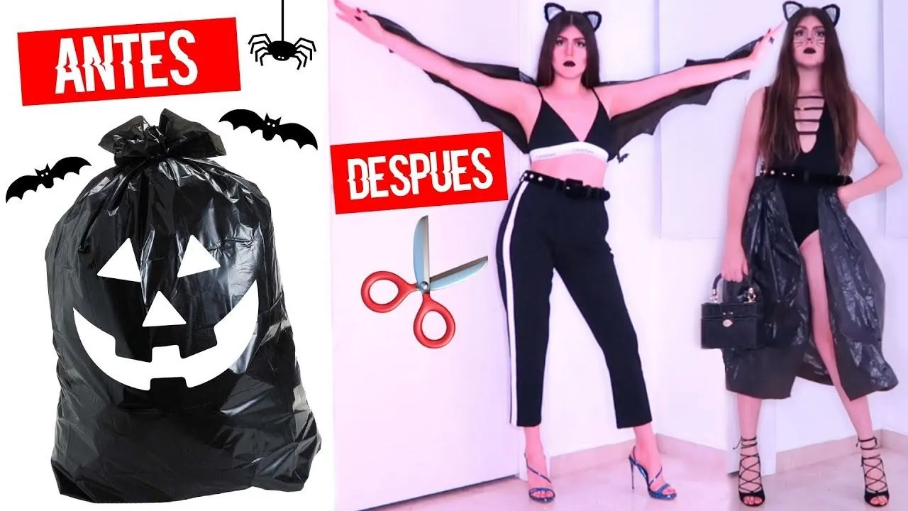 DIY Disfraces Con Bolsas de Basura De Halloween | Estilo Baddie - YouTube