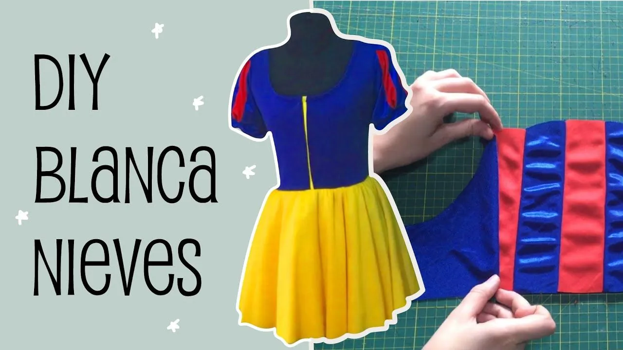 DIY Disfraz de Blancanieves - Elastizado, sin corset, largo a la rodilla - YouTube