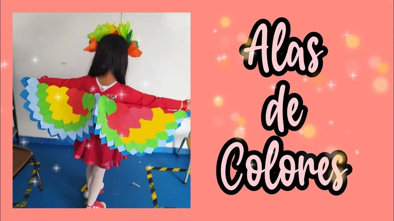 DIY ~DISFRAZ DE PAJARO *Alas de colores* 