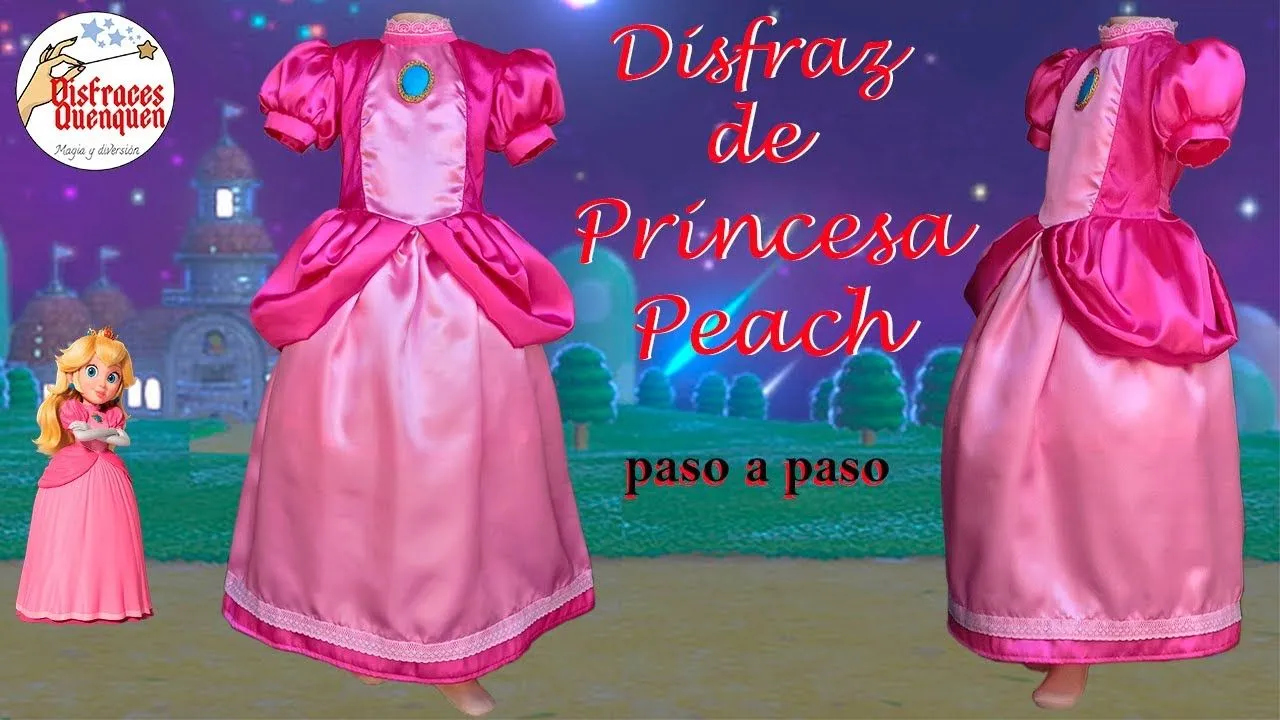 DIY. Disfraz de la Princesa PEACH de Super Mario Bros paso a paso.  #princesapeach #mariobros - YouTube