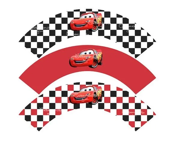 DIY disney cars cupcake wrappers PRINTABLE por ceremoniaGlam