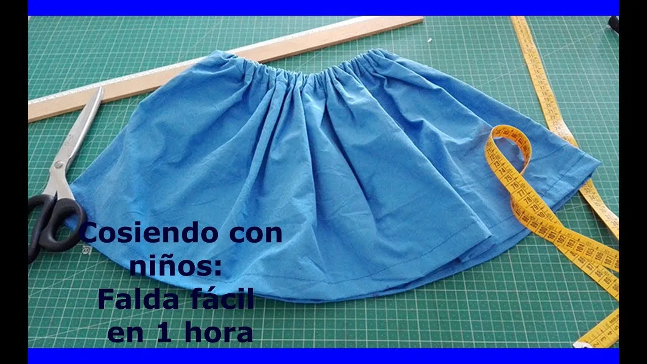 DIY: Como hacer una falda fácil y sencilla para la función del colegio en  cosiendo con niños - YouTube