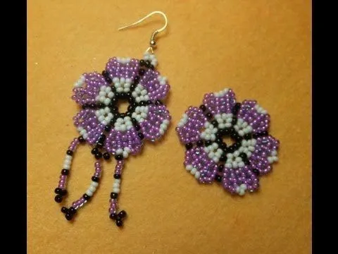 DIY. Flor de bolitas, para pendientes, anillos, pulseras. - YouTube