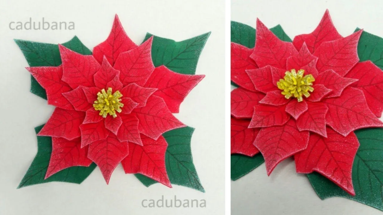 DIY flores navideñas fácil y rápido | CADUBANA - YouTube