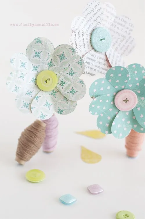 DIY - Flores de Papel para el día de la Madre - Fácil y Sencillo ...