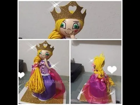 DIY Como Hacer Fofucha Princesa Rapunzel - YouTube
