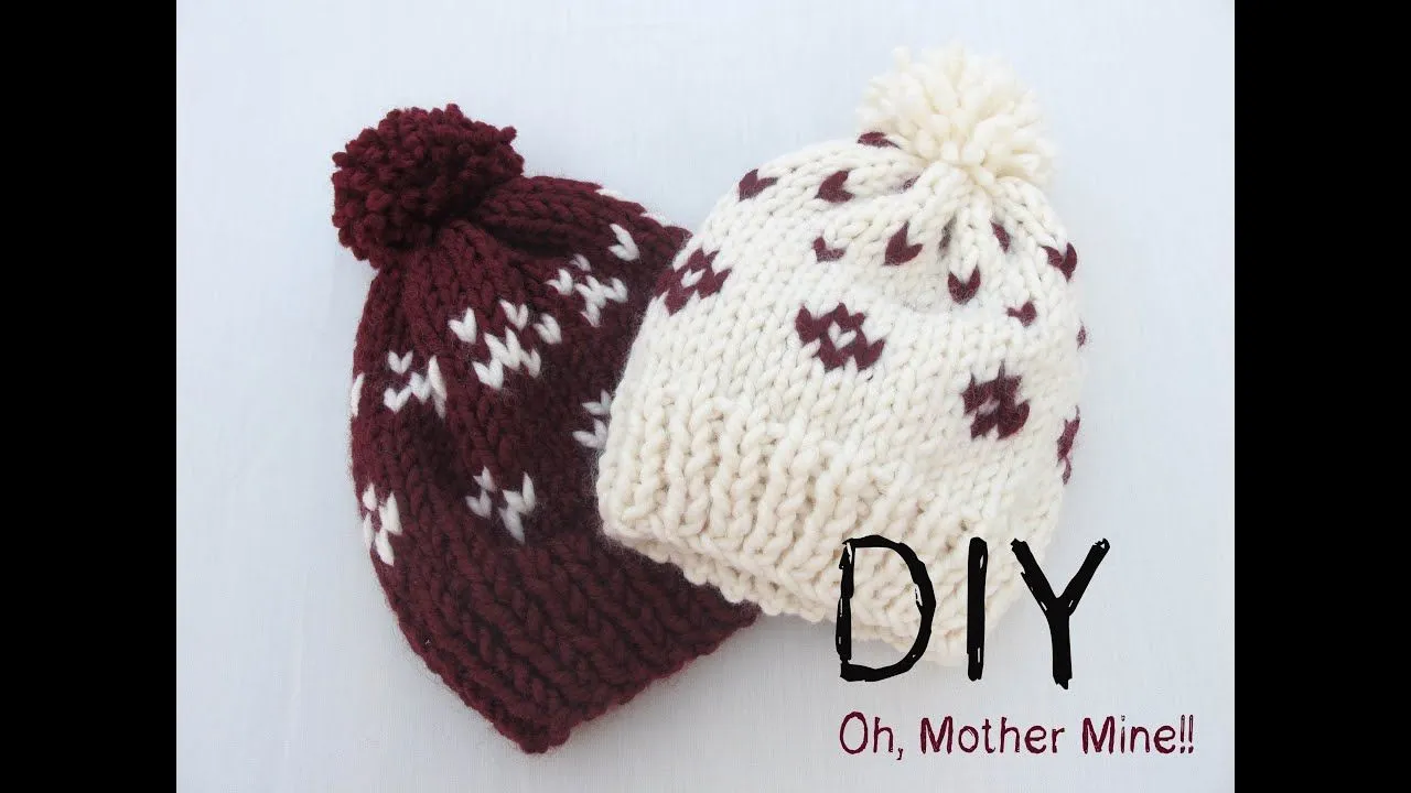 DIY Cómo hacer gorros de lana con dos agujas | | Oh, Mother Mine DIY!!