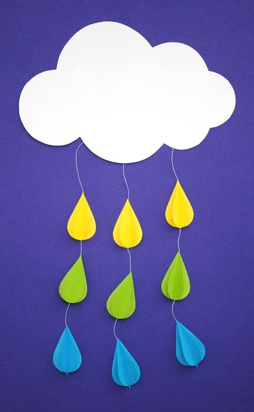 Diy: Gotas de agua de papel en 3D : Baby-