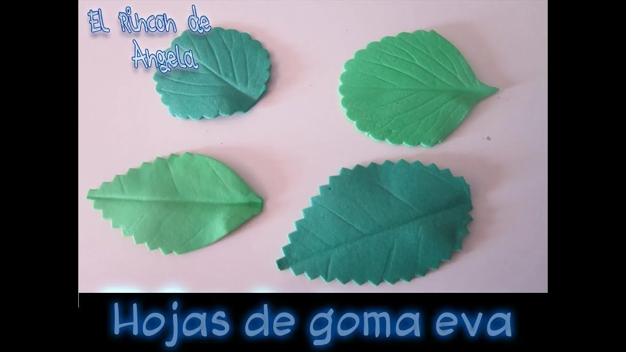 DIY Como hacer hojas realistas de goma eva para flores - YouTube