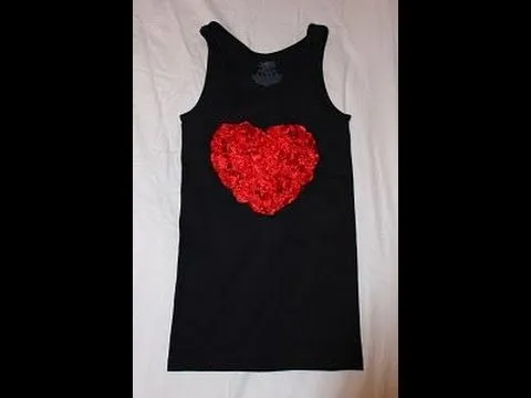 DIY lace shirt for valentine's day♥ manualidad camiseta de encaje ...