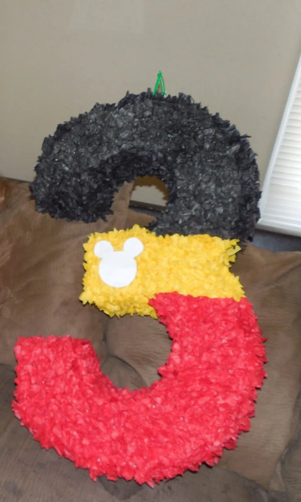 DIY Mickey Mouse Number 3 Pinata | Toddler Haven