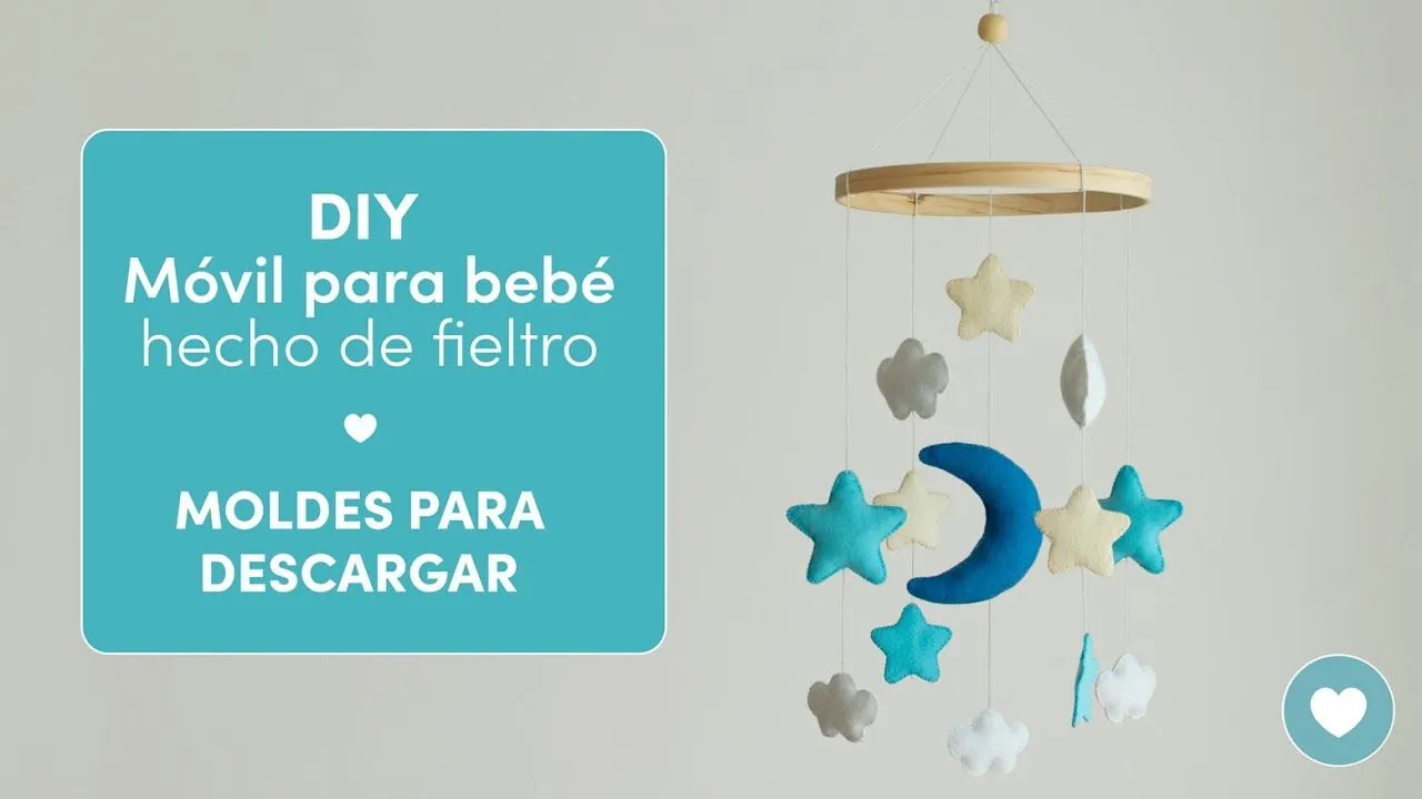 DIY - Móvil para bebé hecho de fieltro ￨Descarga GRATIS los moldes ⇩ -  YouTube