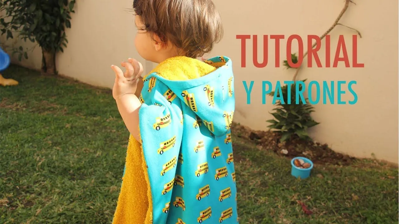 DIY Como hacer poncho toalla para niños (patrones gratis) - YouTube