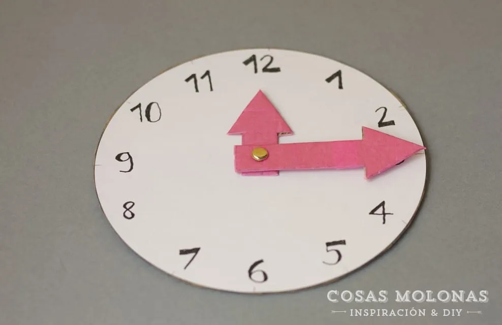 DIY Reloj de cartón reciclado para aprender las horas + plantilla ...