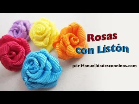 Como hacer una rosa con liston paso a paso - Imagui