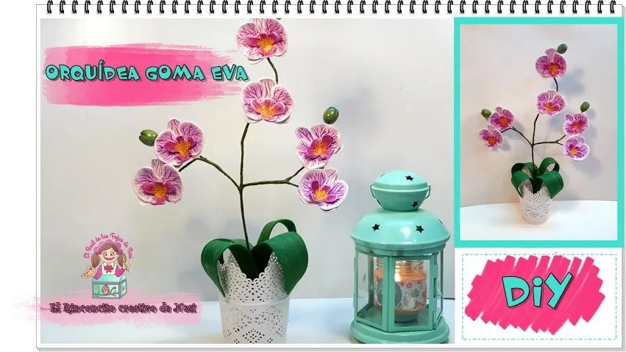 DIY Tutorial: orquídea de foamy o goma eva | Manualidades