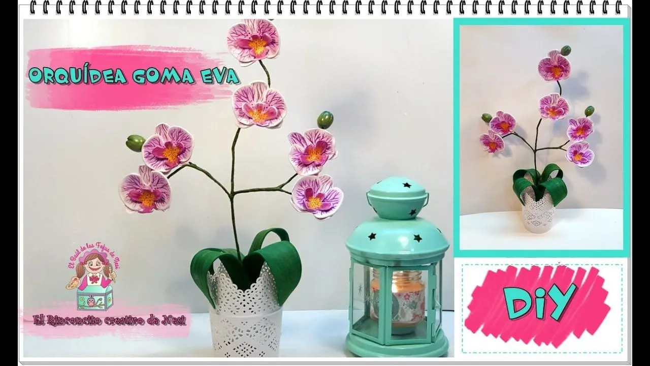 DIY TUTORIAL ORQUÍDEA FOAMY O GOMA EVA - YouTube