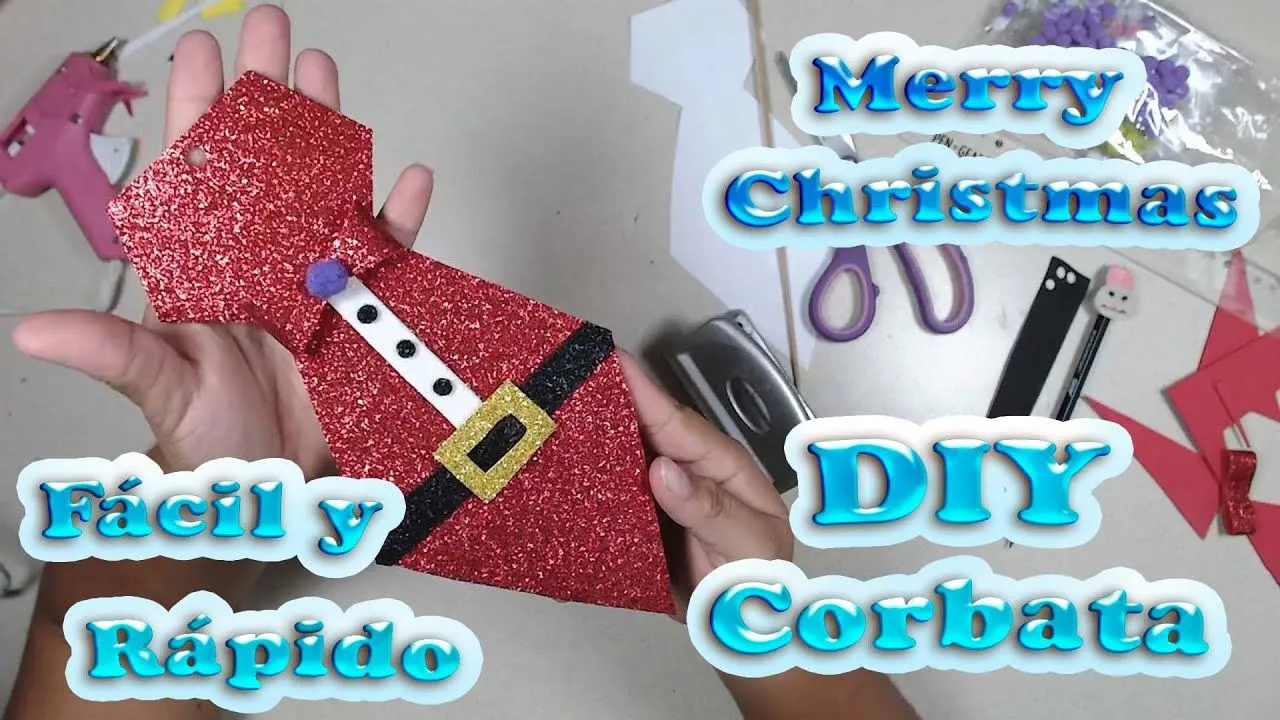 DIY WOW Como Hacer Una Corbata de Foamy Decoración Linda para la Época Navideña - YouTube