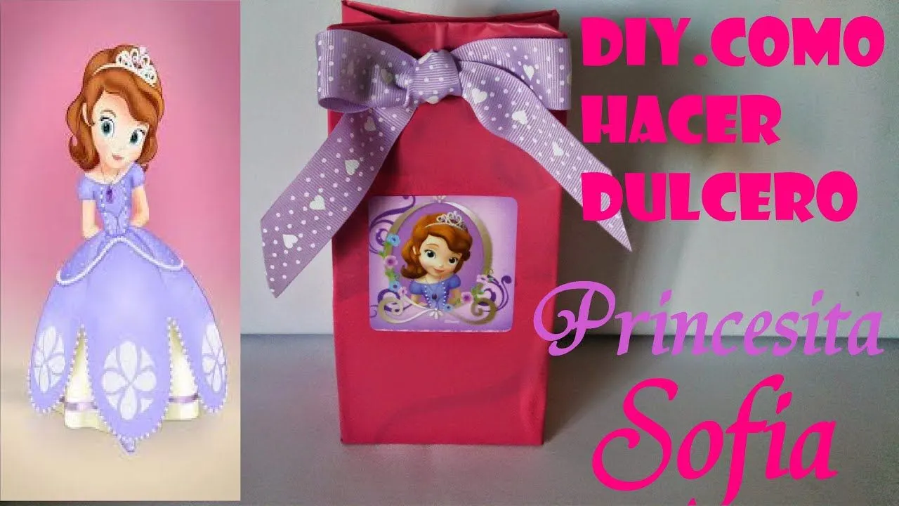 DIY.COMO HACER DULCERO DE PRINCESITA SOFIA CON UNA CAJA DE LECHE ...