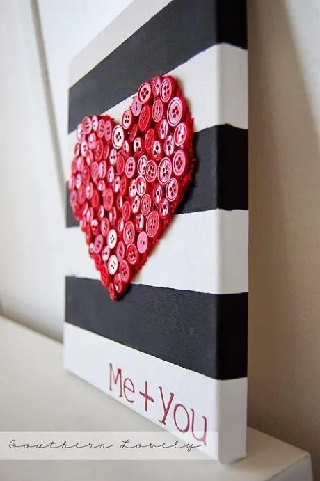 Diy.......cuadros con corazones para san valentin - Paperblog