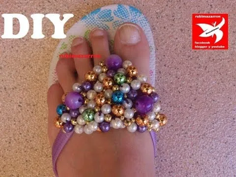 DIY.Decorar sandalias playeras de lujo. - YouTube